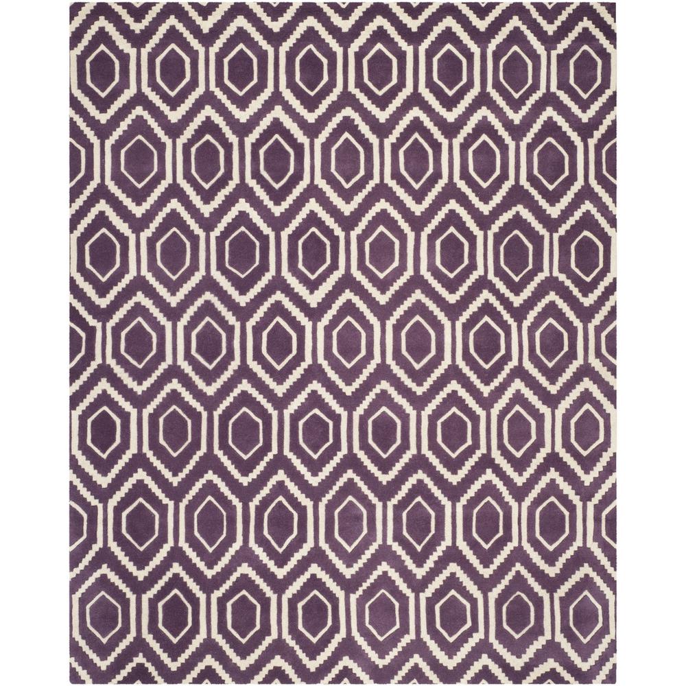 CHATHAM, PURPLE / IVORY, 8' X 10', Area Rug, CHT731F-8