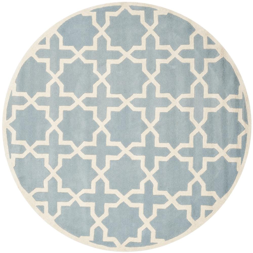 CHATHAM, BLUE / IVORY, 7' X 7' Round, Area Rug, CHT732B-7R