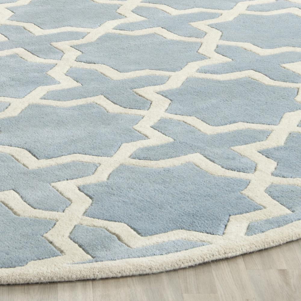 CHATHAM, BLUE / IVORY, 5' X 5' Round, Area Rug, CHT732B-5R