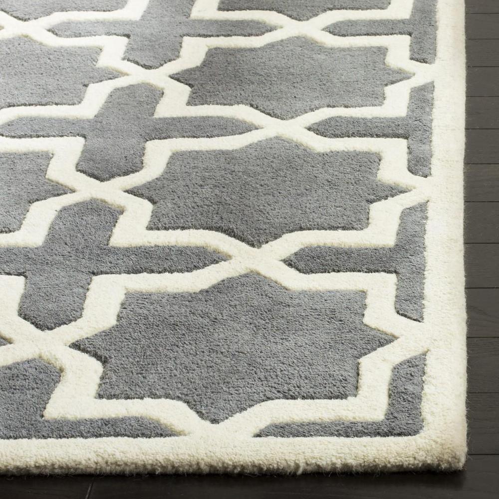 CHATHAM, DARK GREY / IVORY, 4' X 6', Area Rug, CHT732D-4