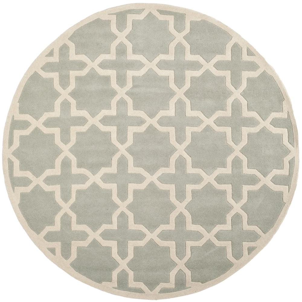 CHATHAM, GREY / IVORY, 7' X 7' Round, Area Rug, CHT732E-7R