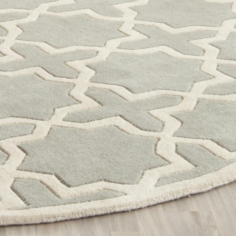 CHATHAM, GREY / IVORY, 4' X 4' Round, Area Rug, CHT732E-4R