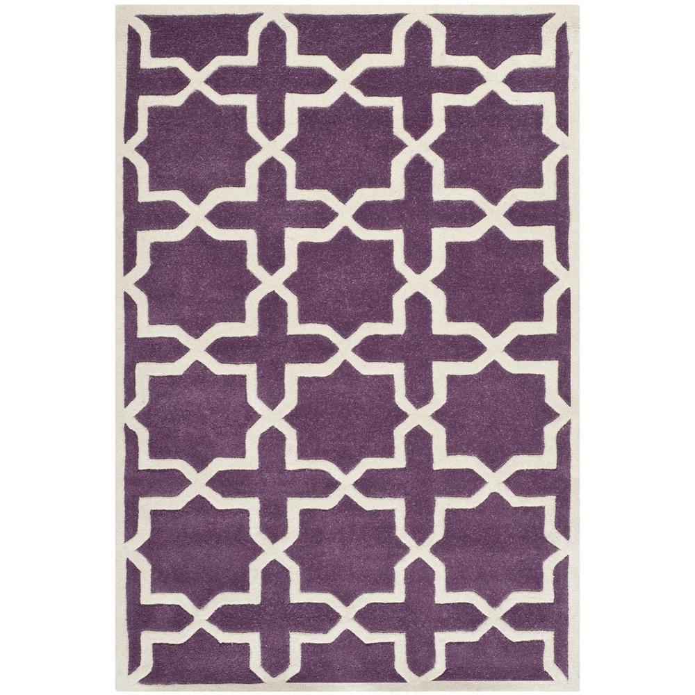 CHATHAM, PURPLE / IVORY, 3' X 5', Area Rug, CHT732F-3