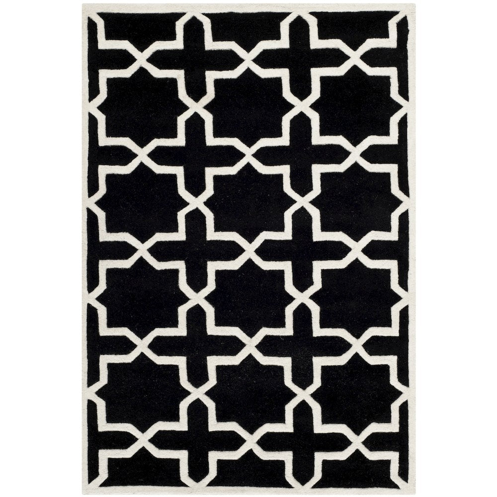CHATHAM, BLACK / IVORY, 3' X 5', Area Rug, CHT732K-3