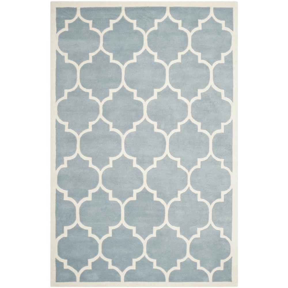 CHATHAM, BLUE / IVORY, 6' X 9', Area Rug, CHT733B-6