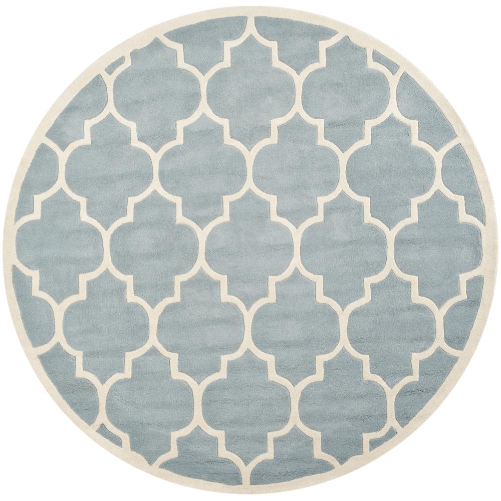 CHATHAM, BLUE / IVORY, 4' X 4' Round, Area Rug, CHT733B-4R