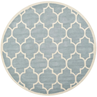 CHATHAM, BLUE / IVORY, 4' X 4' Round, Area Rug, CHT733B-4R