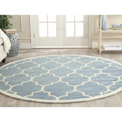 CHATHAM, BLUE / IVORY, 4' X 4' Round, Area Rug, CHT733B-4R