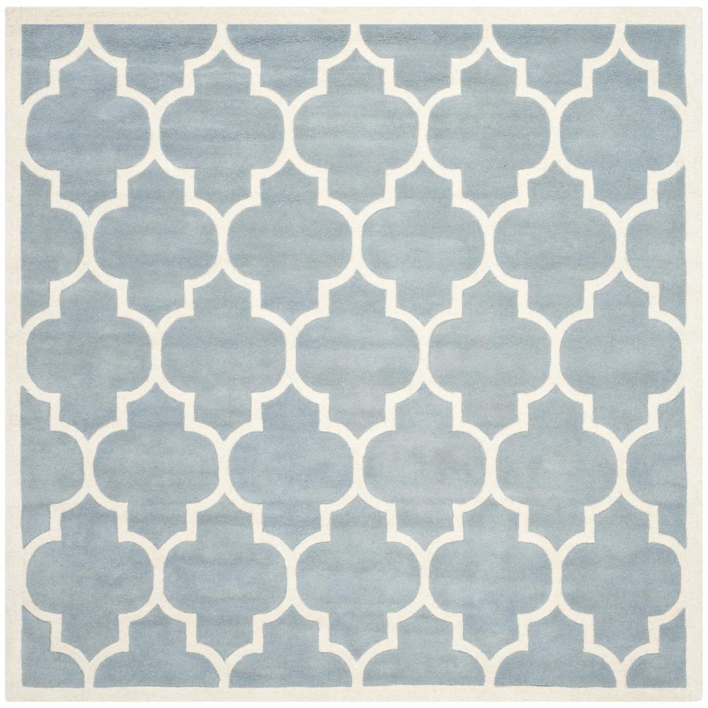 CHATHAM, BLUE / IVORY, 4' X 4' Square, Area Rug, CHT733B-4SQ