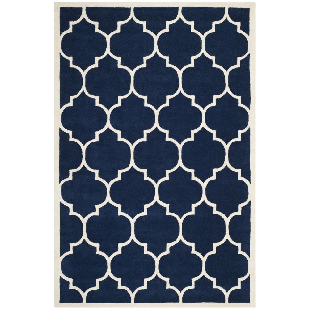 CHATHAM, DARK BLUE / IVORY, 6' X 9', Area Rug, CHT733C-6