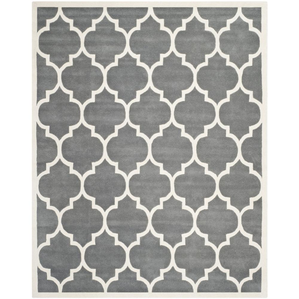 CHATHAM, DARK GREY / IVORY, 10' X 14', Area Rug, CHT733D-10