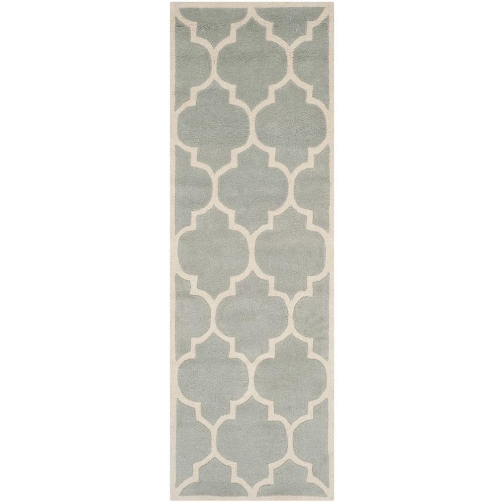 CHATHAM, GREY / IVORY, 2'-3" X 11', Area Rug, CHT733E-211