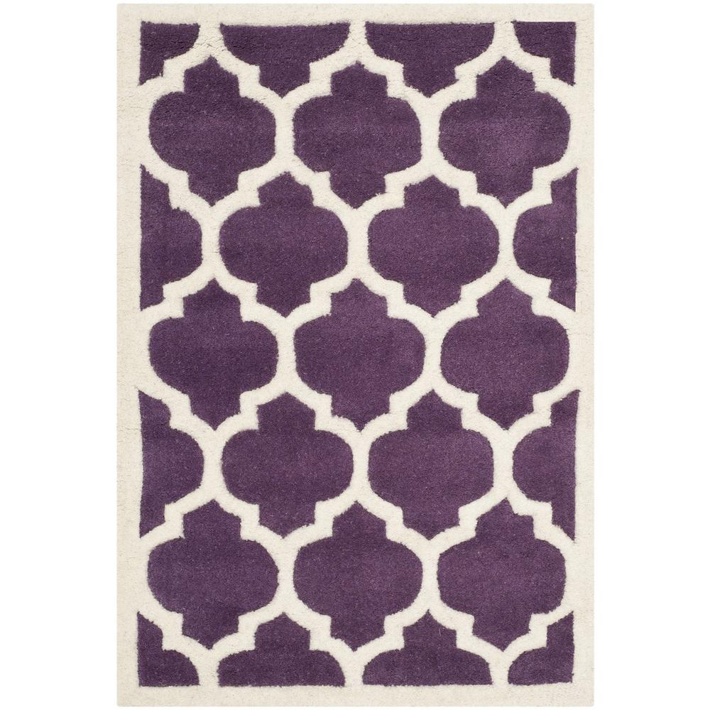 CHATHAM, PURPLE / IVORY, 2' X 3', Area Rug, CHT733F-2