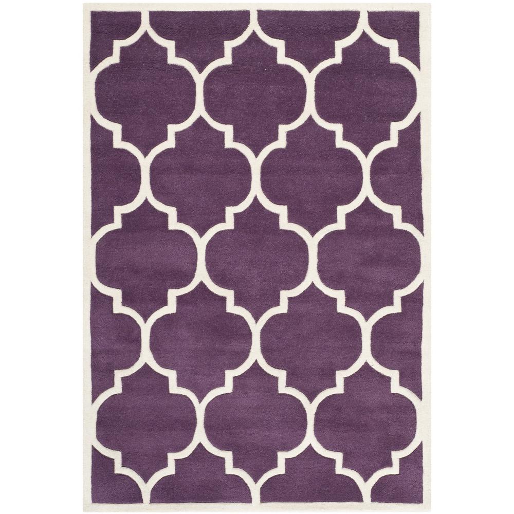CHATHAM, PURPLE / IVORY, 3' X 5', Area Rug, CHT733F-3