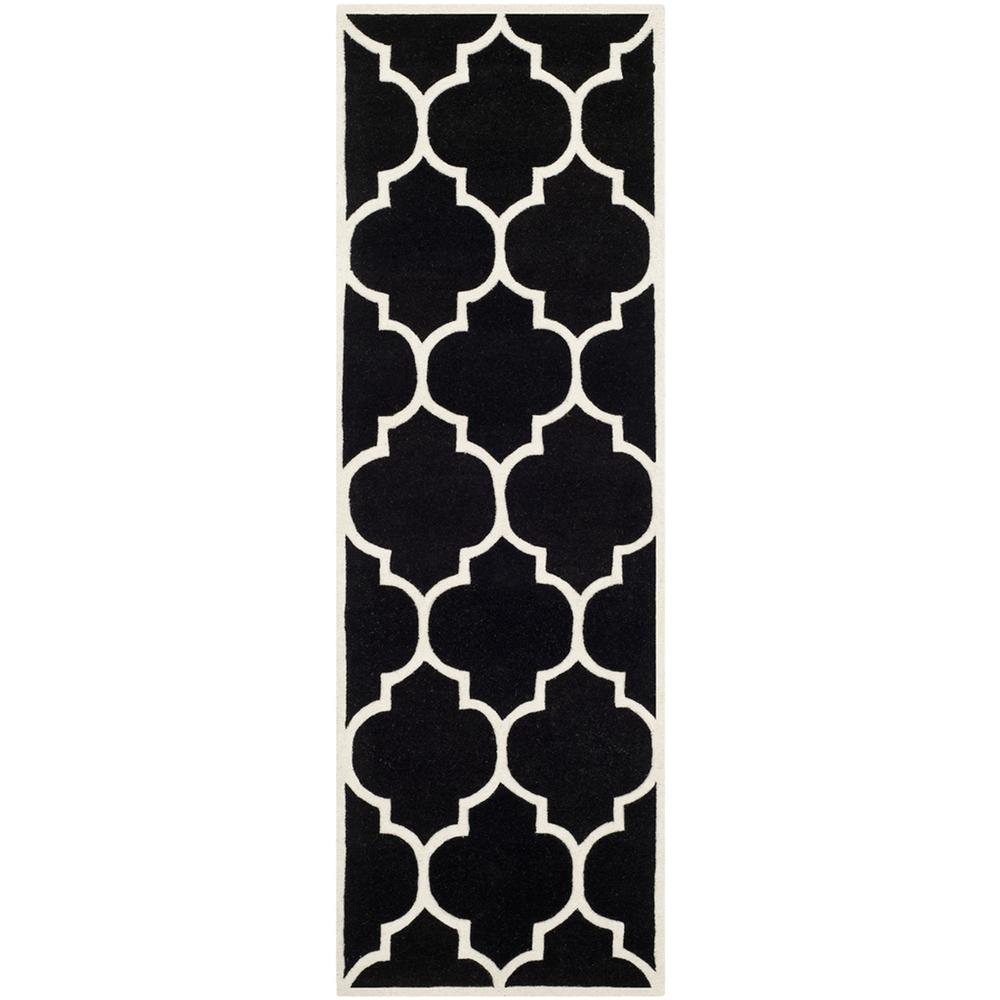 CHATHAM, BLACK / IVORY, 2'-3" X 11', Area Rug, CHT733K-211