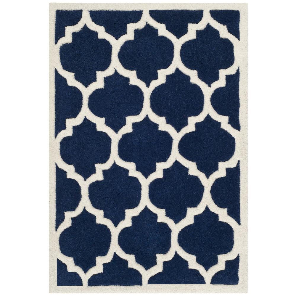 CHATHAM, DARK BLUE / IVORY, 2' X 3', Area Rug, CHT734C-2