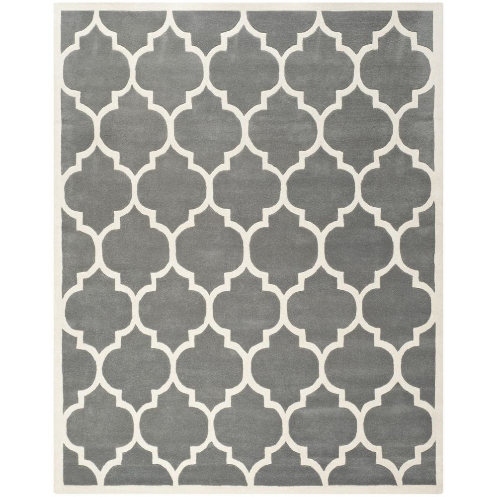 CHATHAM, DARK GREY / IVORY, 10' X 14', Area Rug, CHT734D-10