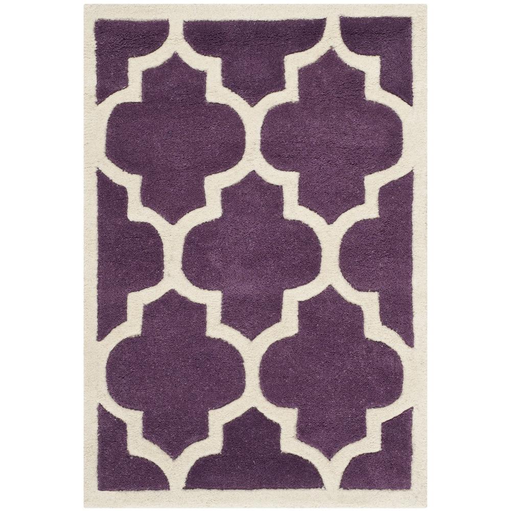 CHATHAM, PURPLE / IVORY, 2' X 3', Area Rug, CHT734F-2