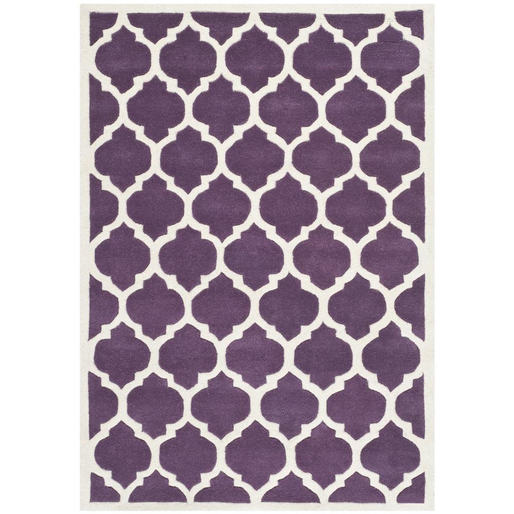 CHATHAM, PURPLE / IVORY, 3' X 5', Area Rug, CHT734F-3