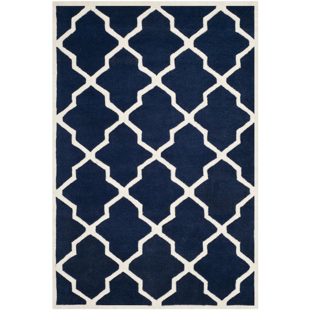 CHATHAM, DARK BLUE / IVORY, 3' X 5', Area Rug, CHT735C-3