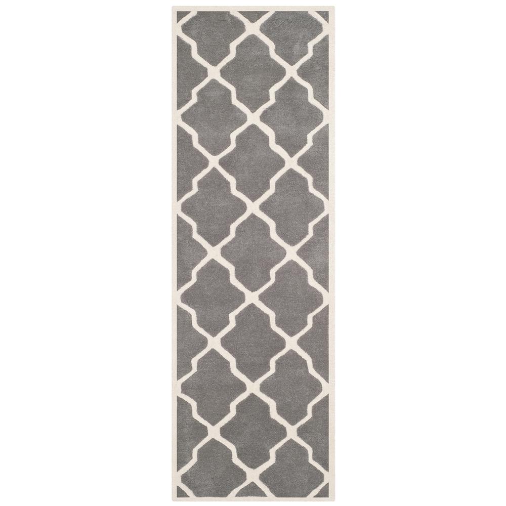 CHATHAM, DARK GREY / IVORY, 2'-3" X 11', Area Rug, CHT735D-211