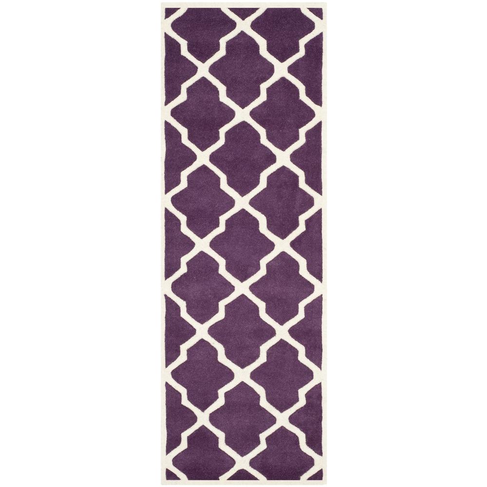 CHATHAM, PURPLE / IVORY, 2'-3" X 11', Area Rug, CHT735F-211