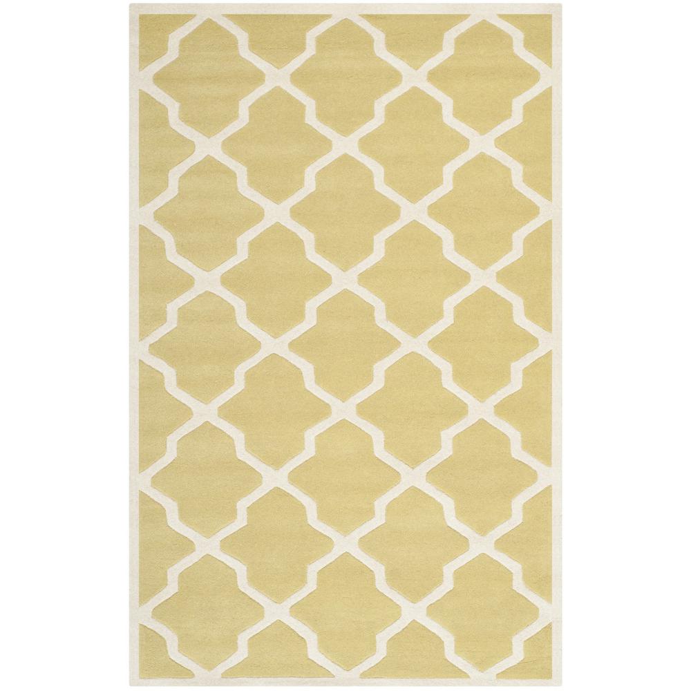 CHATHAM, LIGHT GOLD / IVORY, 5' X 8', Area Rug, CHT735L-5