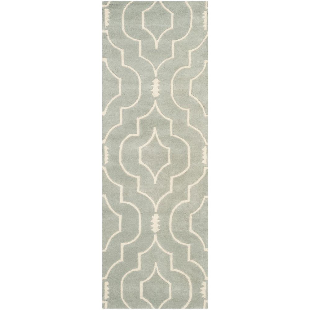 CHATHAM, GREY / IVORY, 2'-3" X 11', Area Rug, CHT736E-211