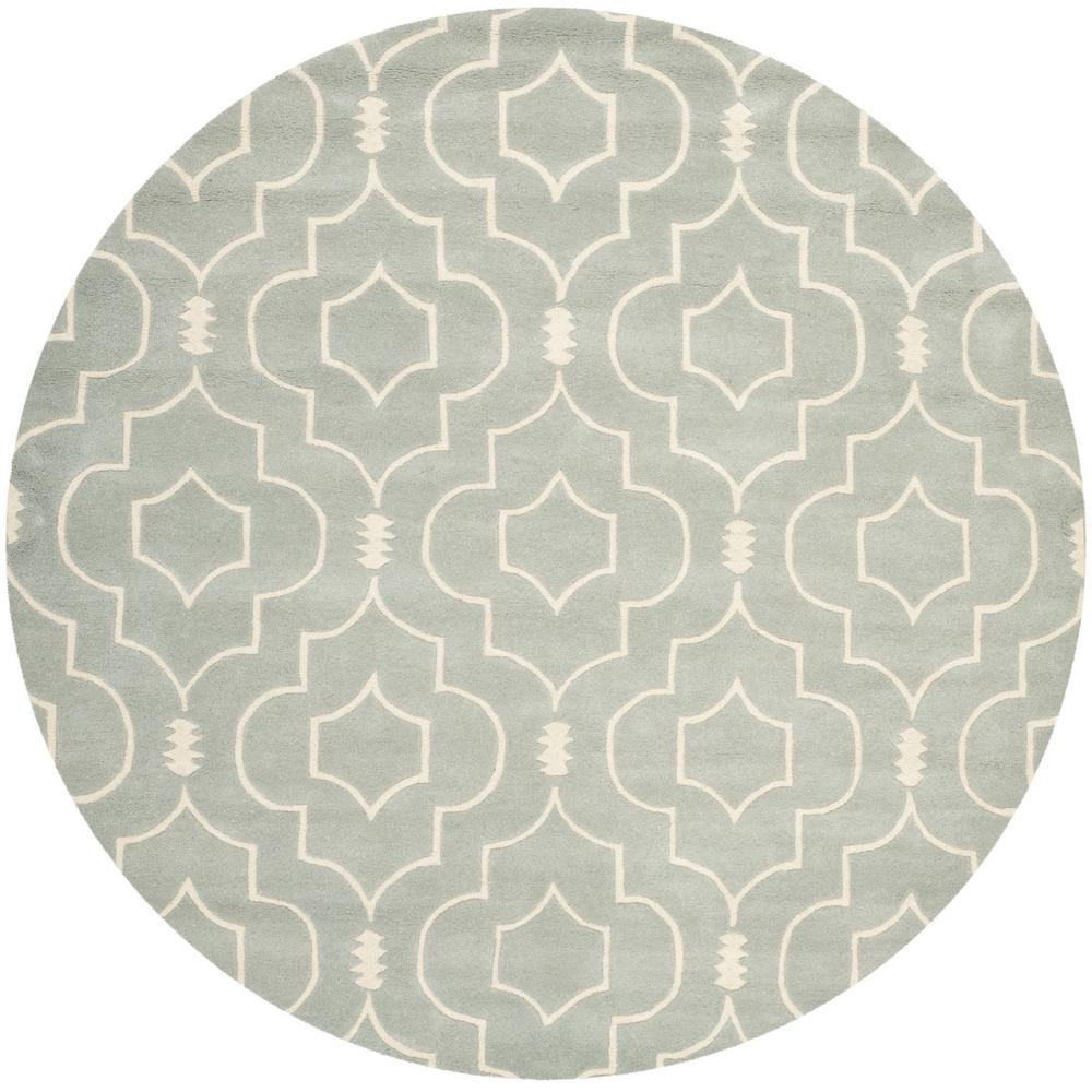 CHATHAM, GREY / IVORY, 7' X 7' Round, Area Rug, CHT736E-7R