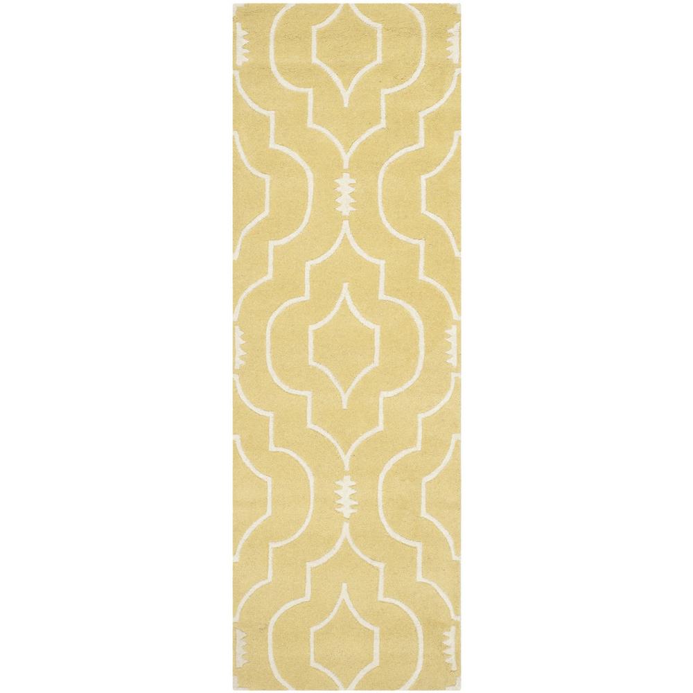 CHATHAM, LIGHT GOLD / IVORY, 2'-3" X 7', Area Rug, CHT736L-27