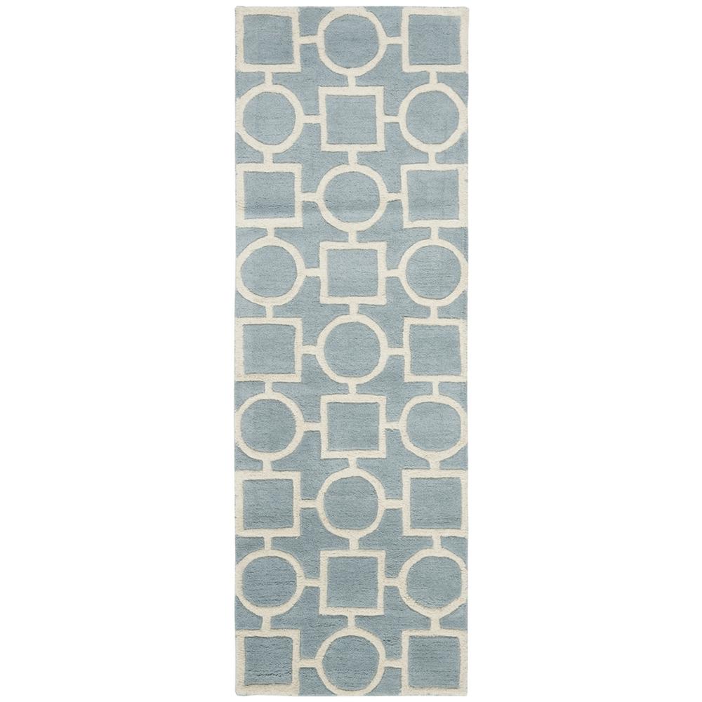 CHATHAM, BLUE / IVORY, 2'-3" X 7', Area Rug, CHT737B-27
