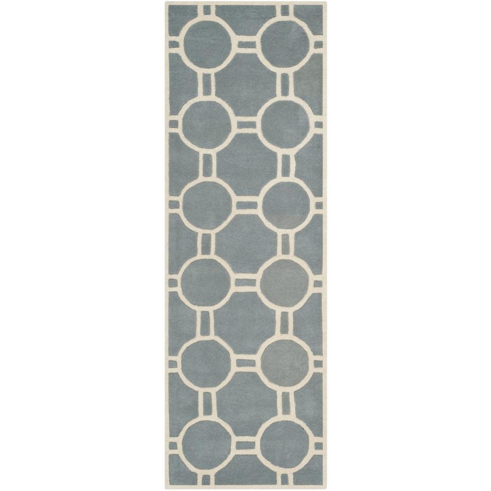 CHATHAM, BLUE / IVORY, 2'-3" X 7', Area Rug, CHT739B-27