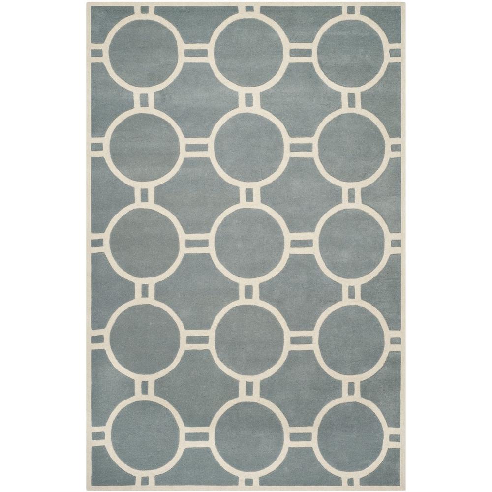 CHATHAM, BLUE / IVORY, 6' X 9', Area Rug, CHT739B-6