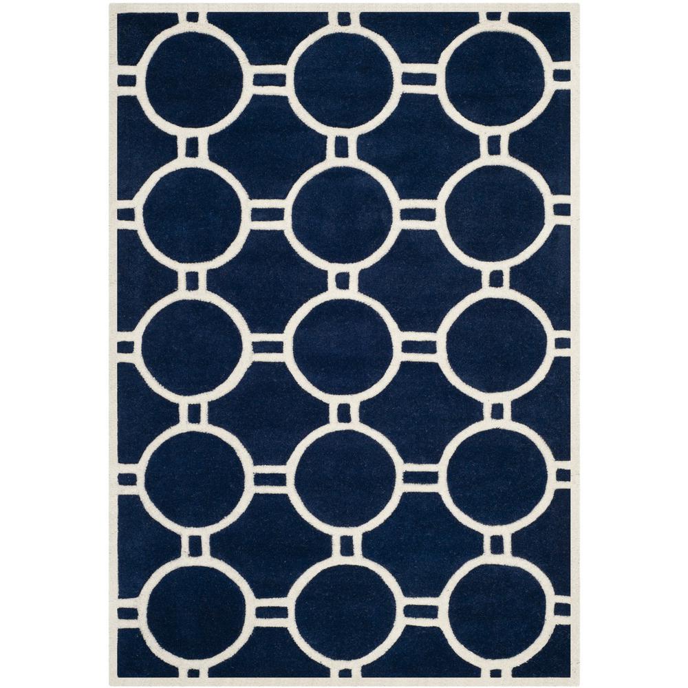 CHATHAM, DARK BLUE / IVORY, 3' X 5', Area Rug, CHT739C-3