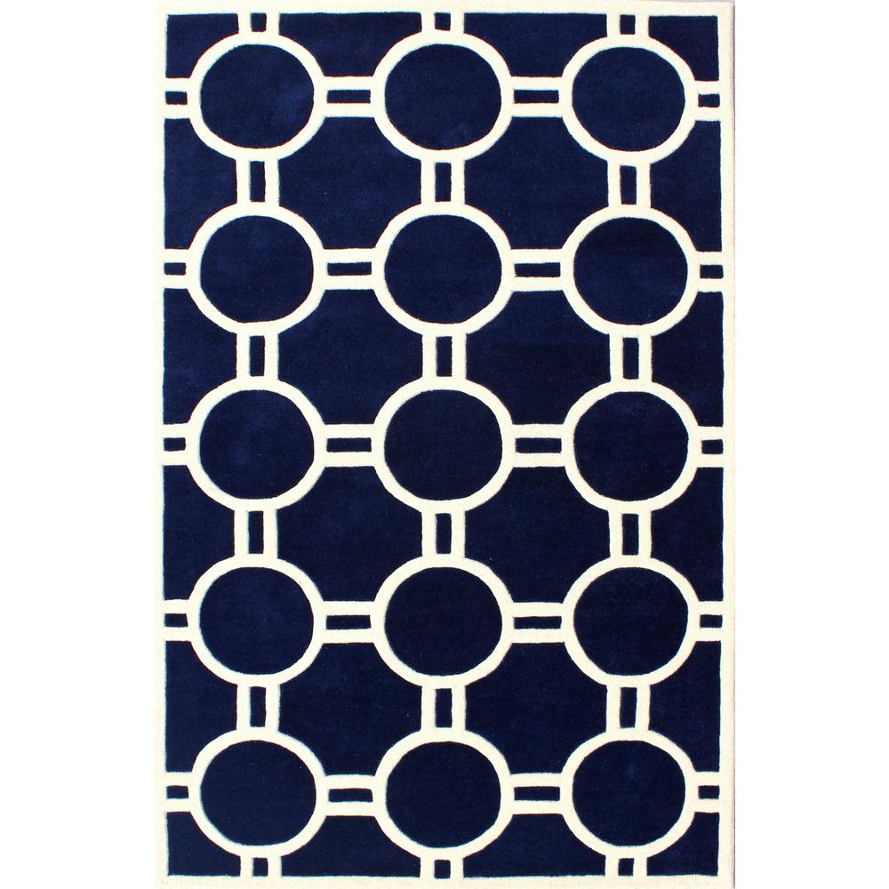 CHATHAM, DARK BLUE / IVORY, 5' X 8', Area Rug, CHT739C-5