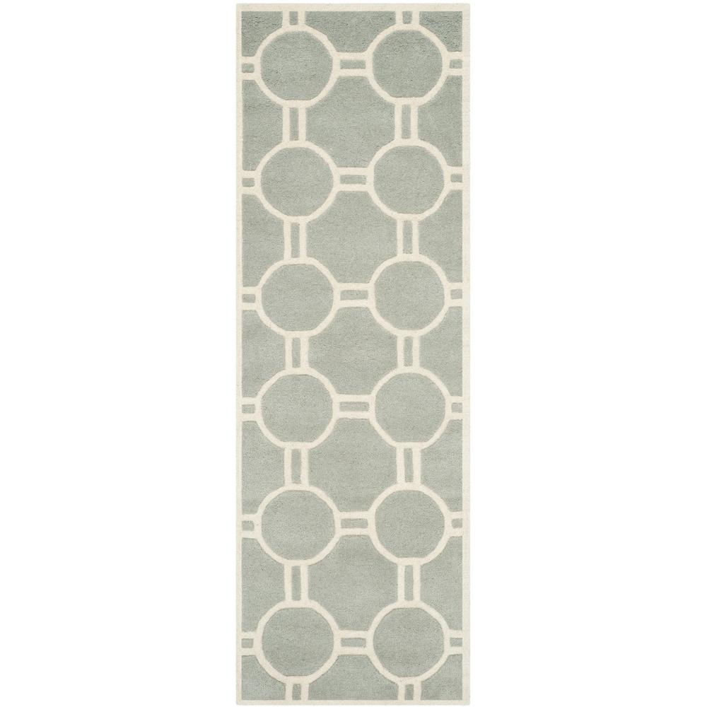 CHATHAM, GREY / IVORY, 2'-3" X 11', Area Rug, CHT739E-211