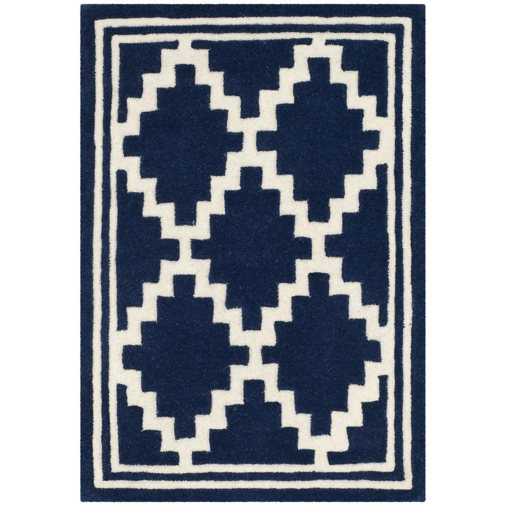 CHATHAM, NAVY / IVORY, 2' X 3', Area Rug