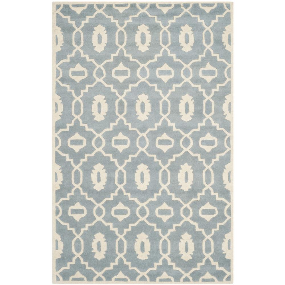 CHATHAM, BLUE / IVORY, 5' X 8', Area Rug, CHT745B-5