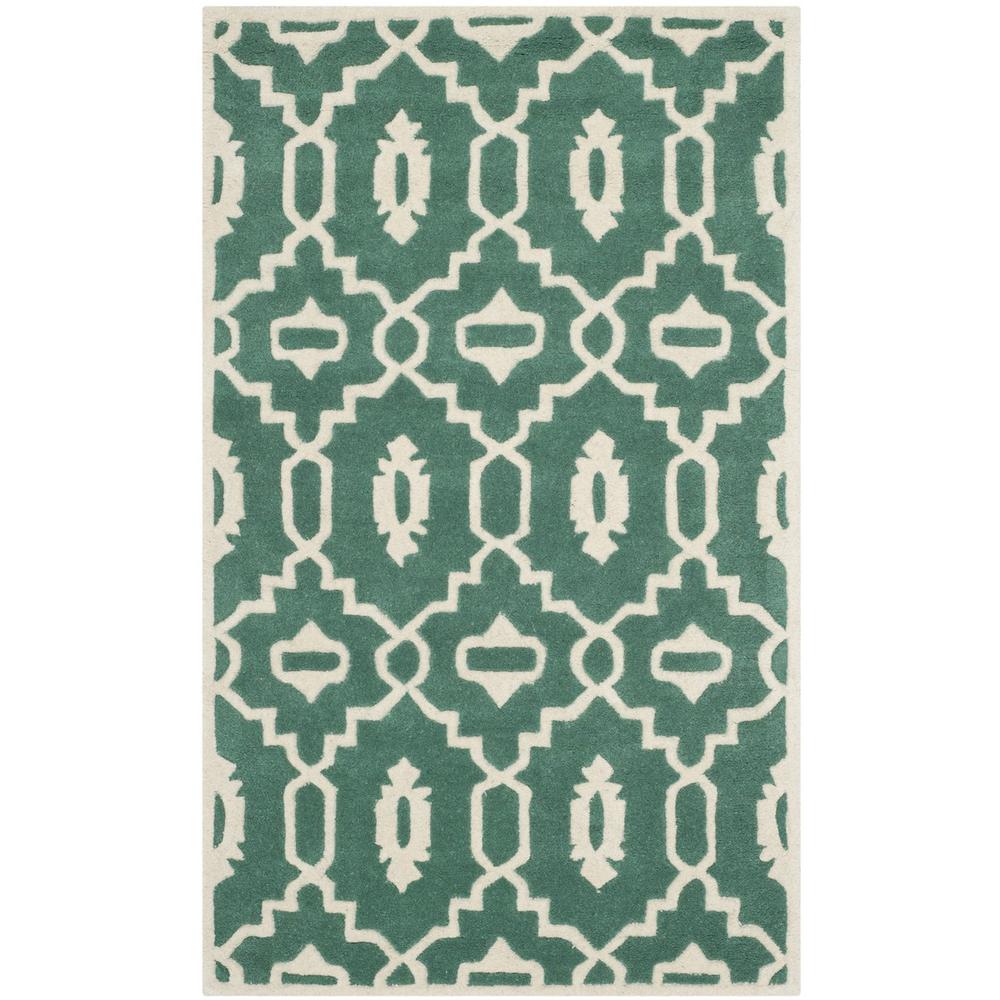 CHATHAM, TEAL / IVORY, 3' X 5', Area Rug, CHT745T-3