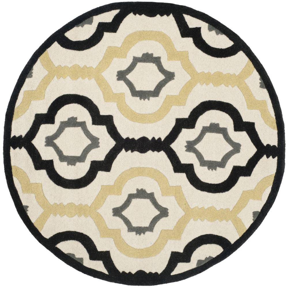CHATHAM, IVORY / MULTI, 3' X 3' Round, Area Rug