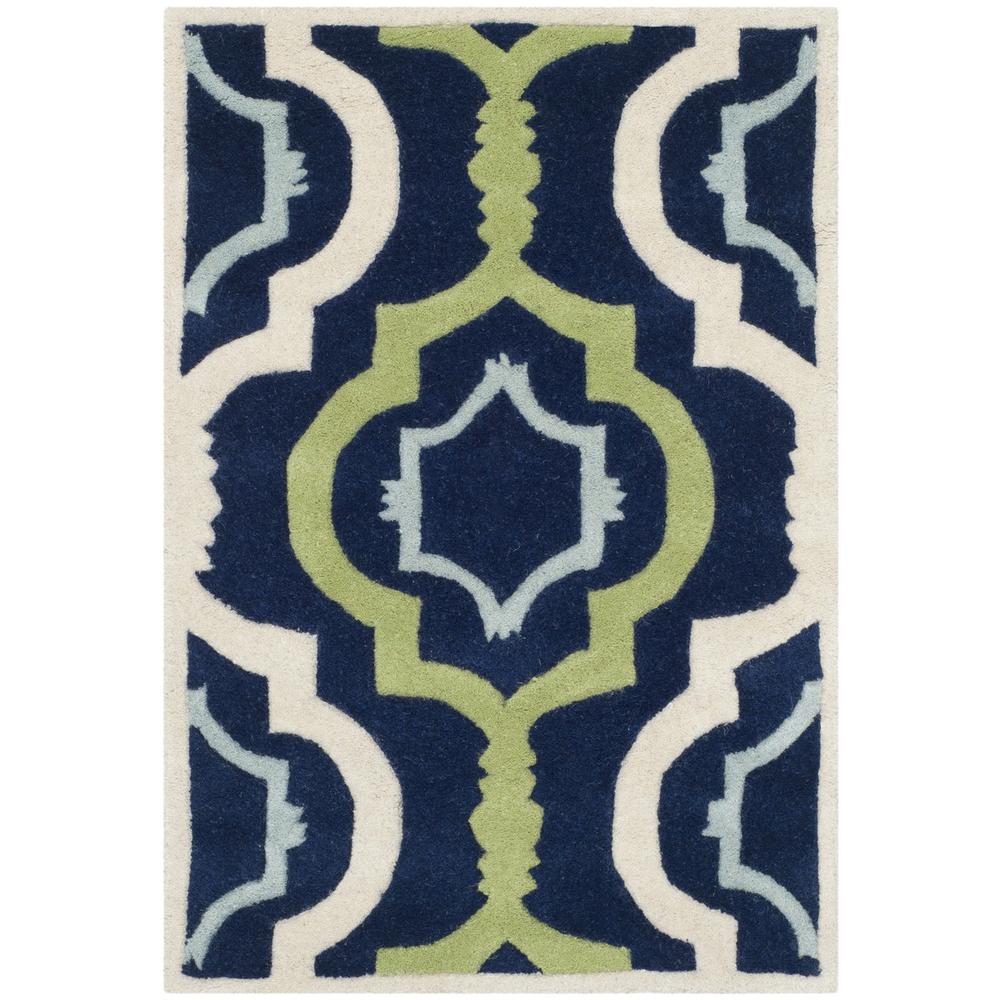 CHATHAM, DARK BLUE / MULTI, 2' X 3', Area Rug