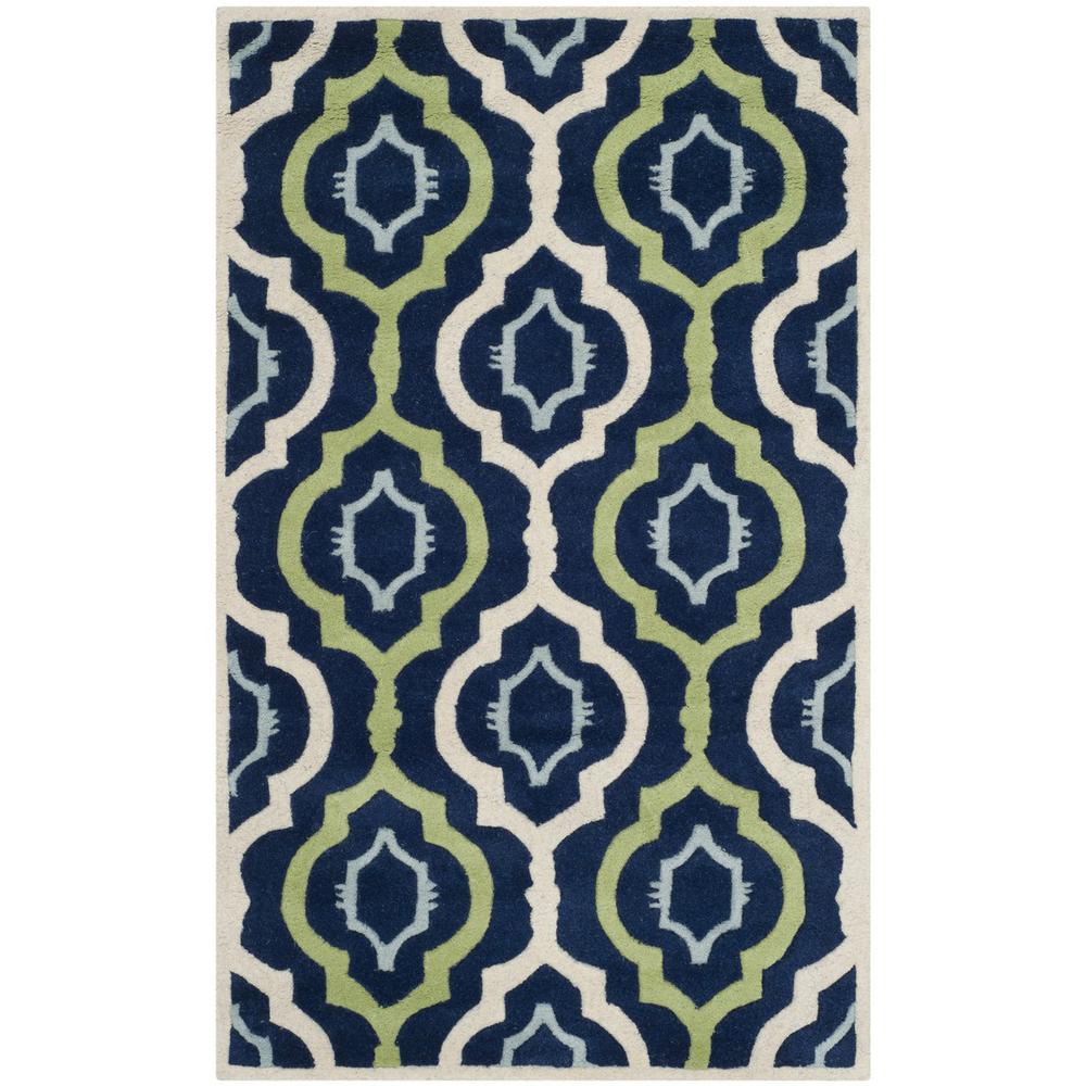 CHATHAM, DARK BLUE / MULTI, 3' X 5', Area Rug