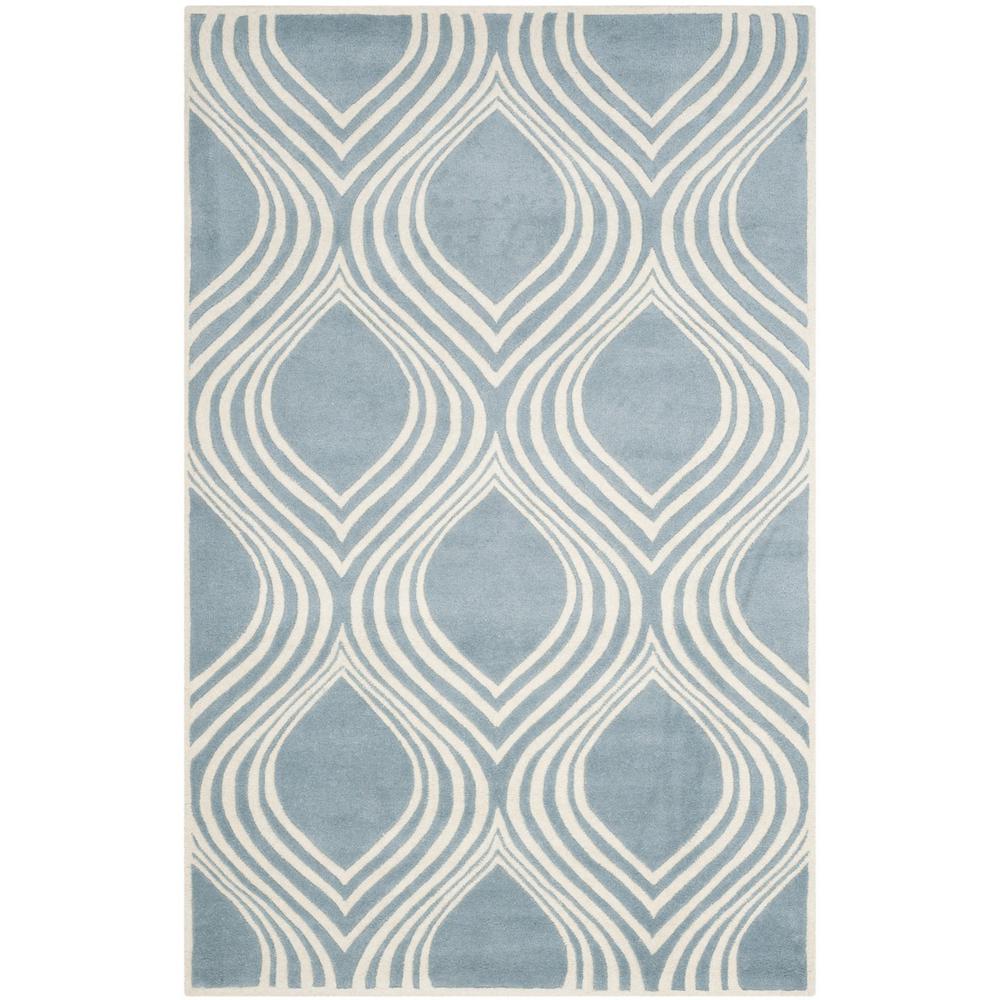 CHATHAM, BLUE / IVORY, 3' X 5', Area Rug, CHT758B-3