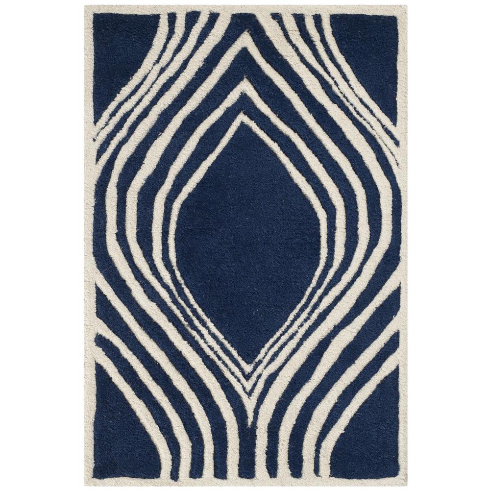 CHATHAM, DARK BLUE / IVORY, 2' X 3', Area Rug, CHT758C-2
