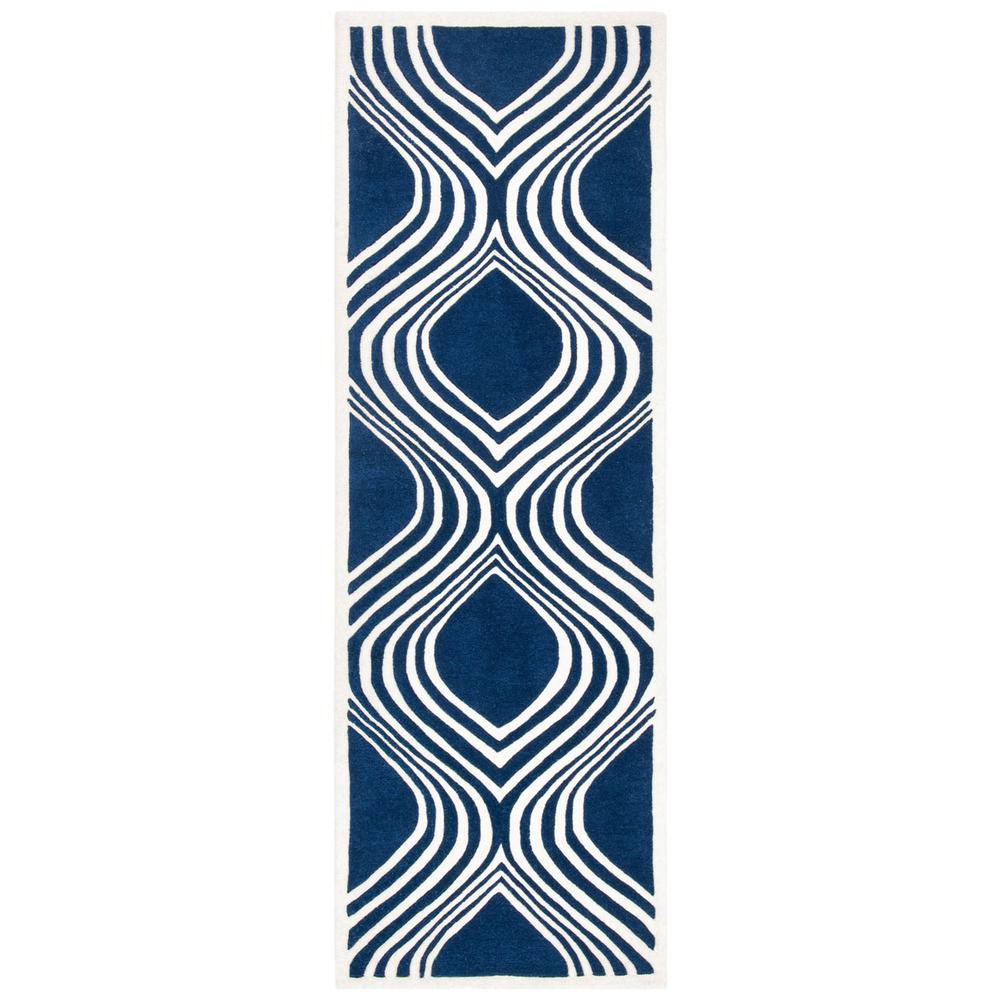 CHATHAM, DARK BLUE / IVORY, 2'-3" X 7', Area Rug, CHT758C-27