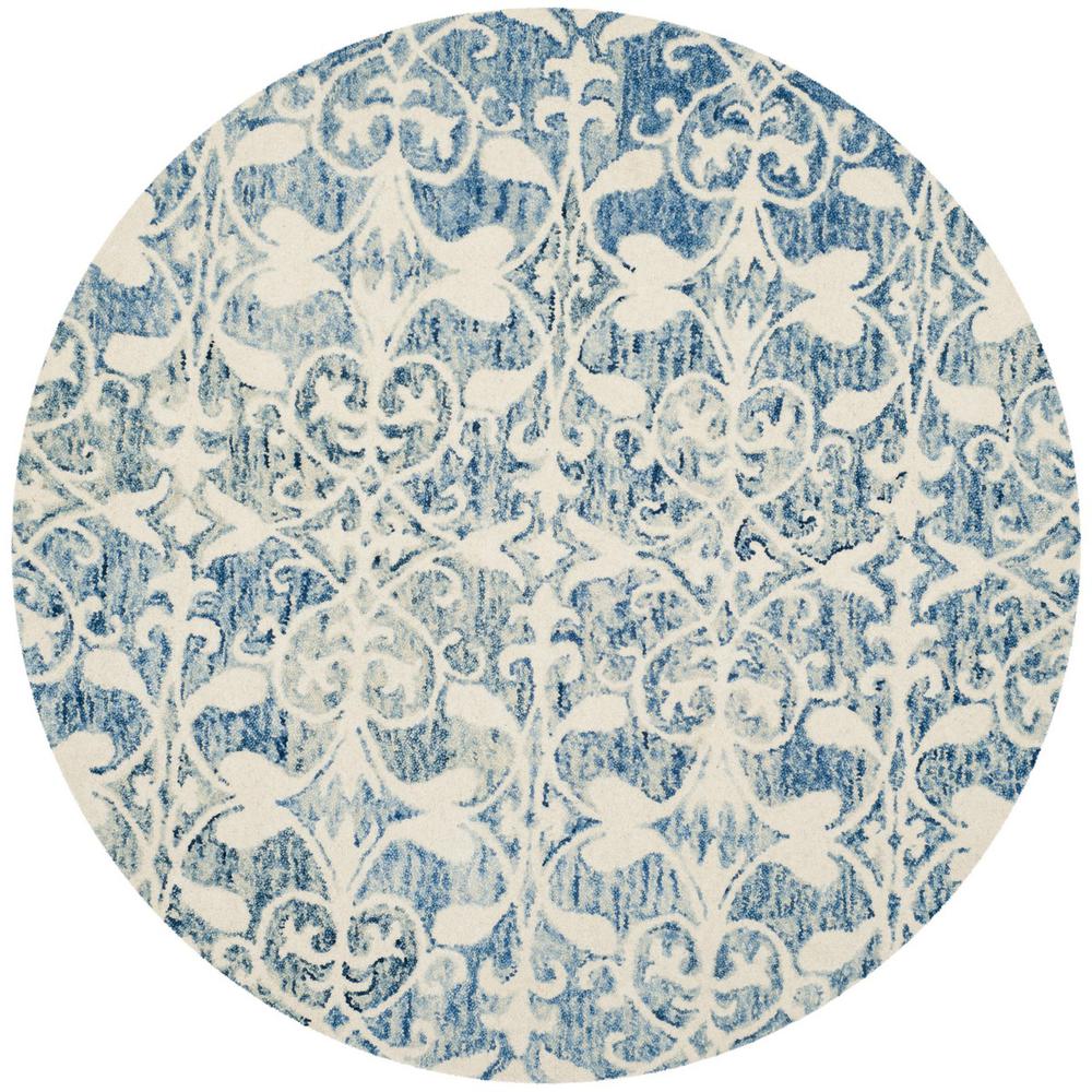 CHATHAM, DARK BLUE / IVORY, 5' X 5' Round, Area Rug, CHT765C-5R