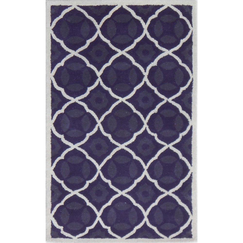 CHATHAM, PURPLE / IVORY, 5' X 8', Area Rug, CHT821B-5