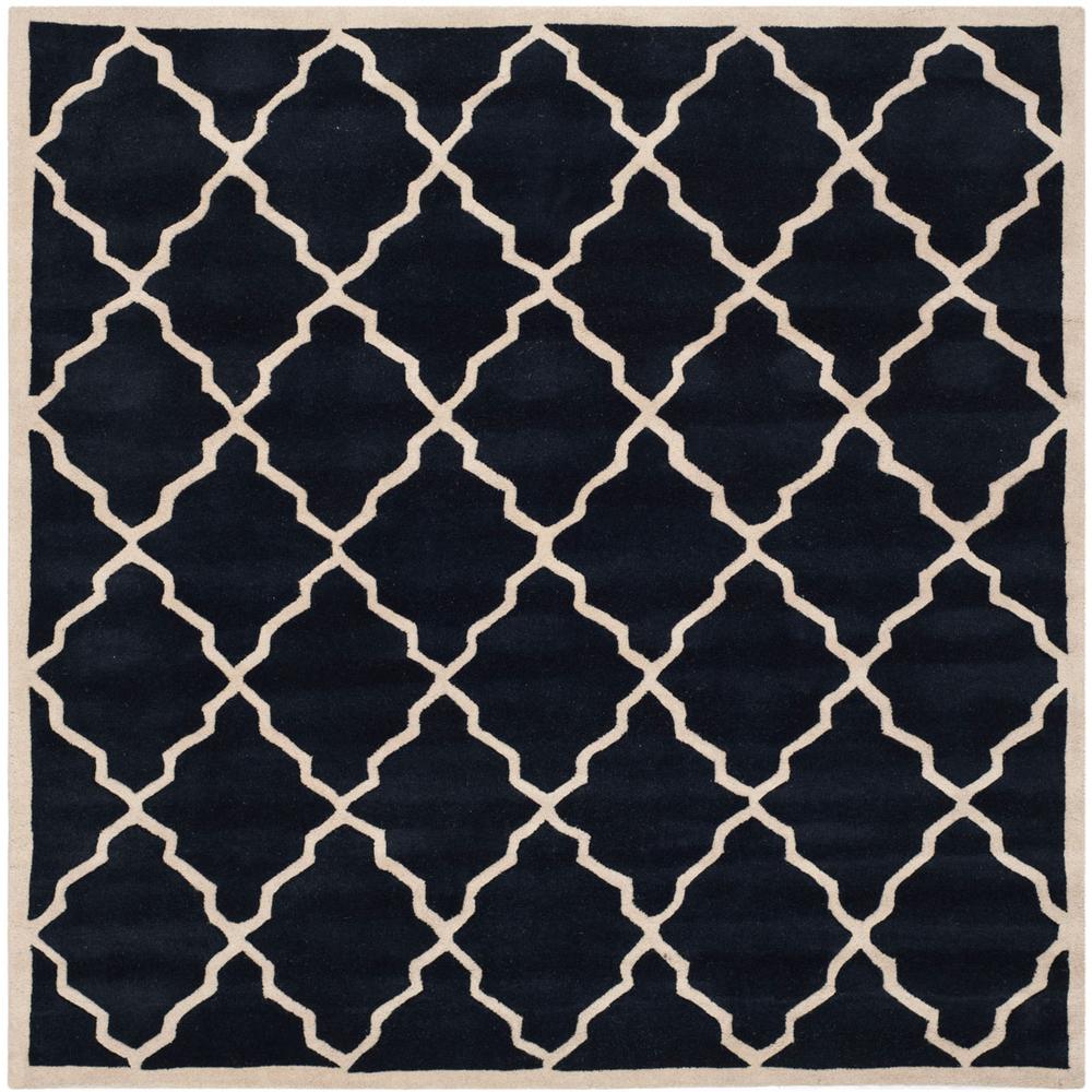 CHATHAM, DARK BLUE, 7' X 7' Square, Area Rug