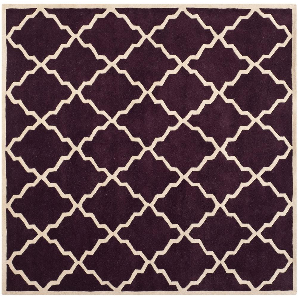 CHATHAM, DARK PURPLE, 7' X 7' Square, Area Rug