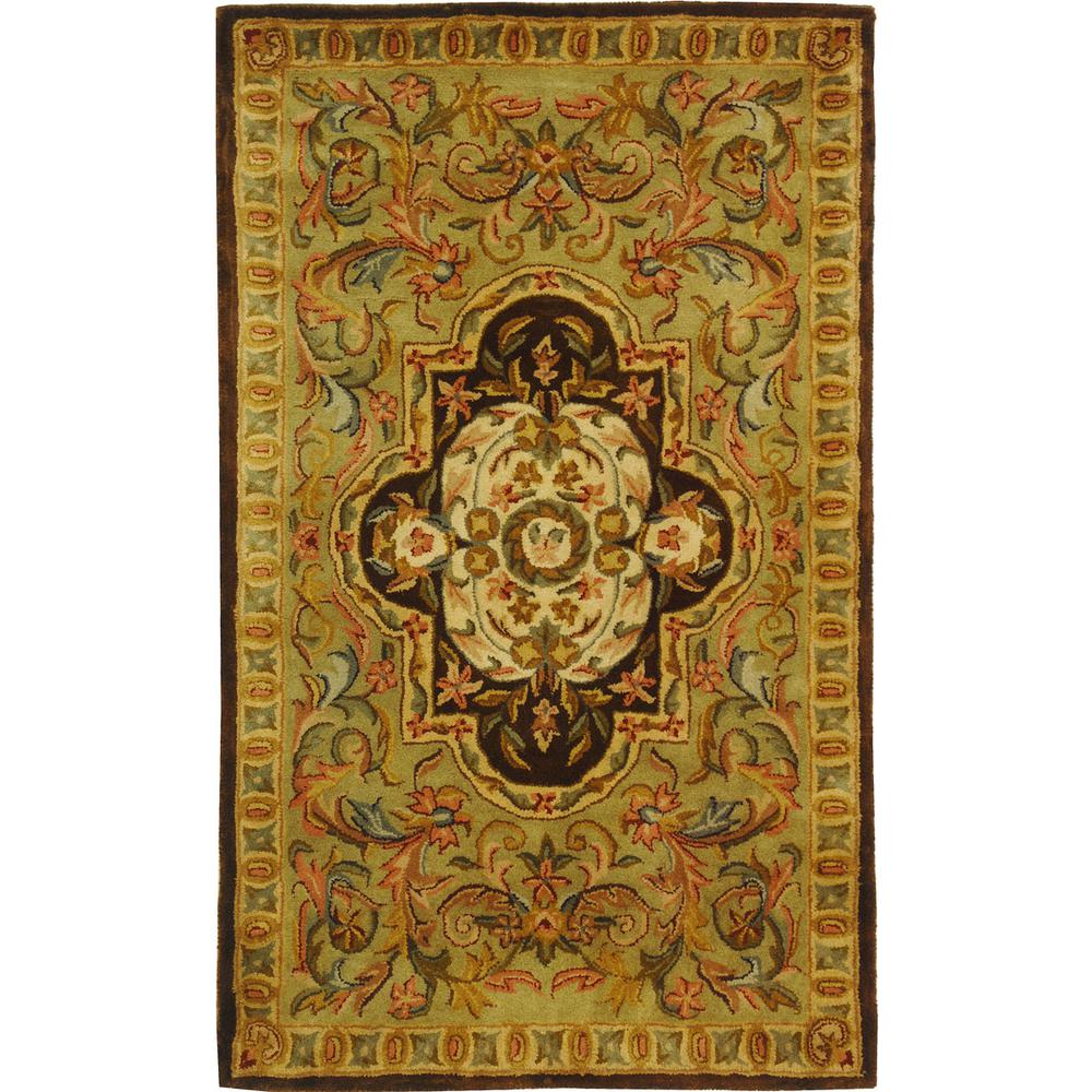 CLASSIC, BEIGE / OLIVE, 2' X 3', Area Rug